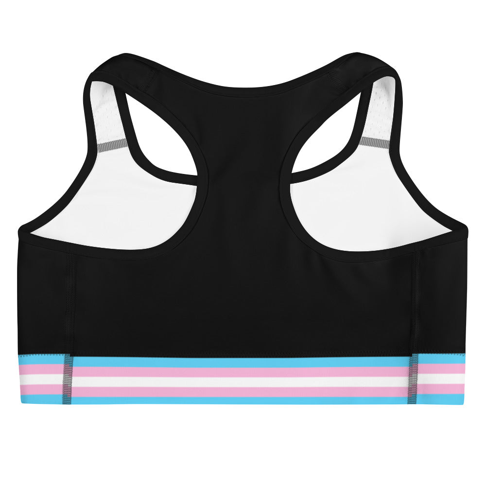 Non-Binary Pride Community Flag Women's Sports Bra Wirefree Breathable Yoga  Vest Racerback Padded Workout Tank Top