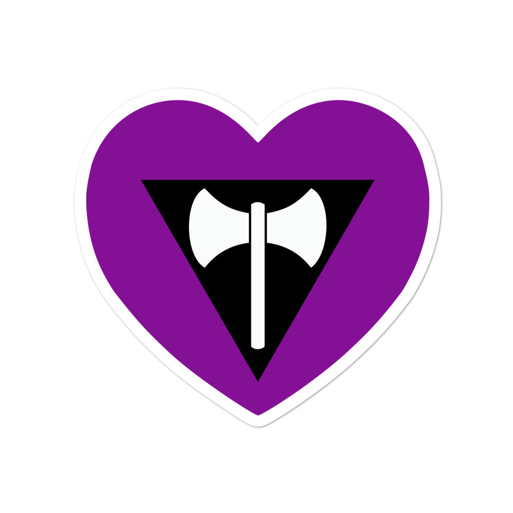 Lesbian 7 Stripe Flag Heart Sticker