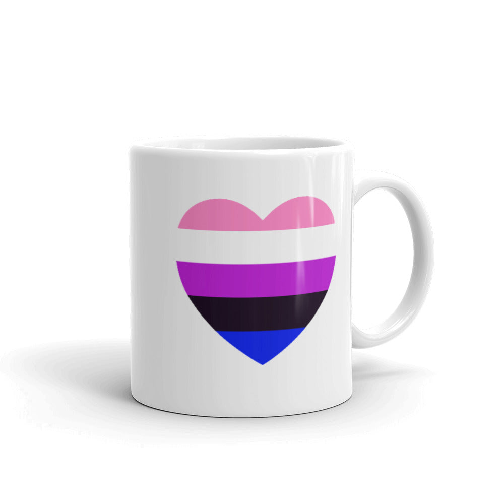 Gender Fluid Flag Heart Mug