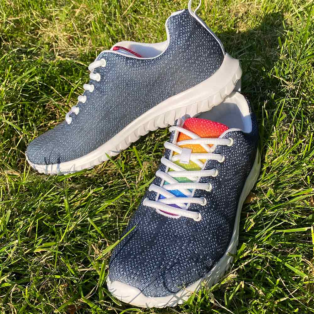 Trans Pride Flag Dark Blue Trainers (female sizes) Trainers The Rainbow Stores