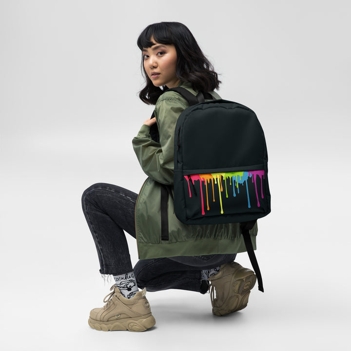 Rainbow Paint Drips Backpack Bags The Rainbow Stores