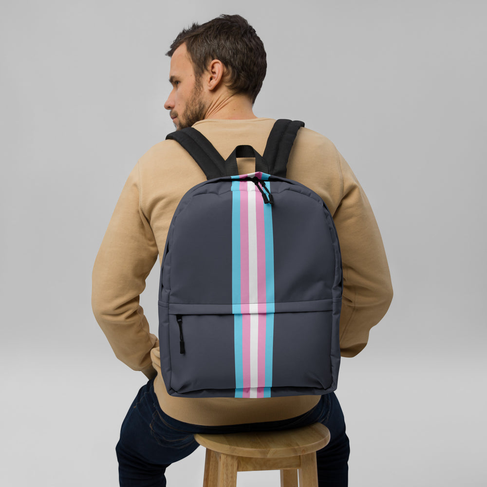 Trans Pride Stripe Backpack Bags The Rainbow Stores