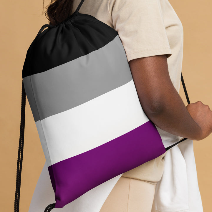 Asexual Pride Flag Drawstring Bag Bags The Rainbow Stores