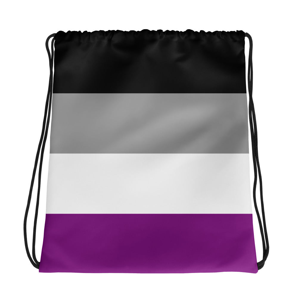 Asexual Pride Flag Drawstring Bag Bags The Rainbow Stores