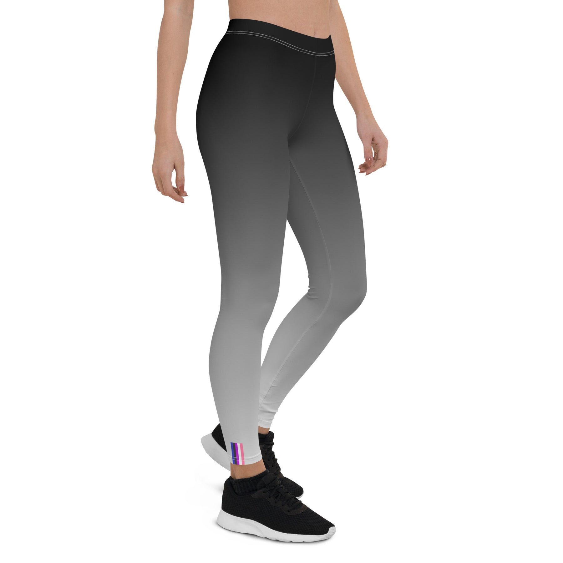 Gender Fluid Pride Flash Fade To Grey Leggings