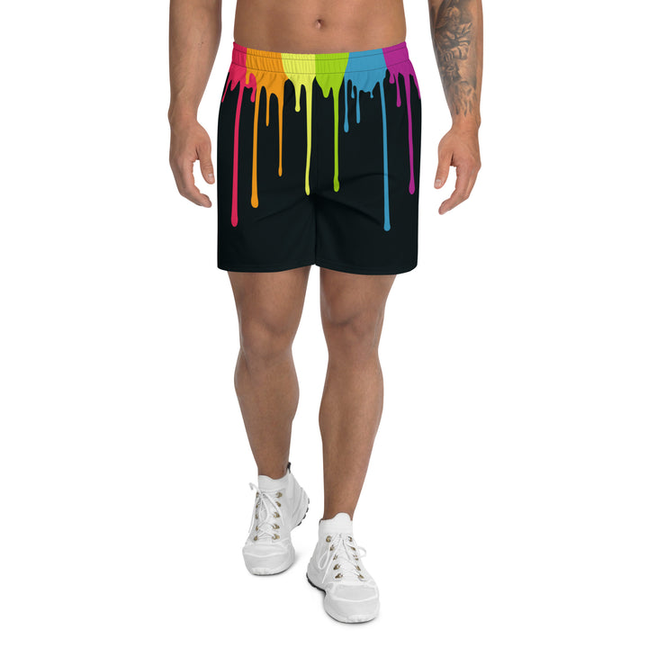 Rainbow Paint Drips Shorts Shorts Long The Rainbow Stores