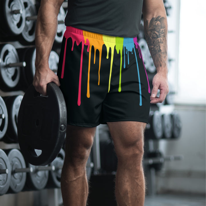 Rainbow Paint Drips Shorts Shorts Long The Rainbow Stores