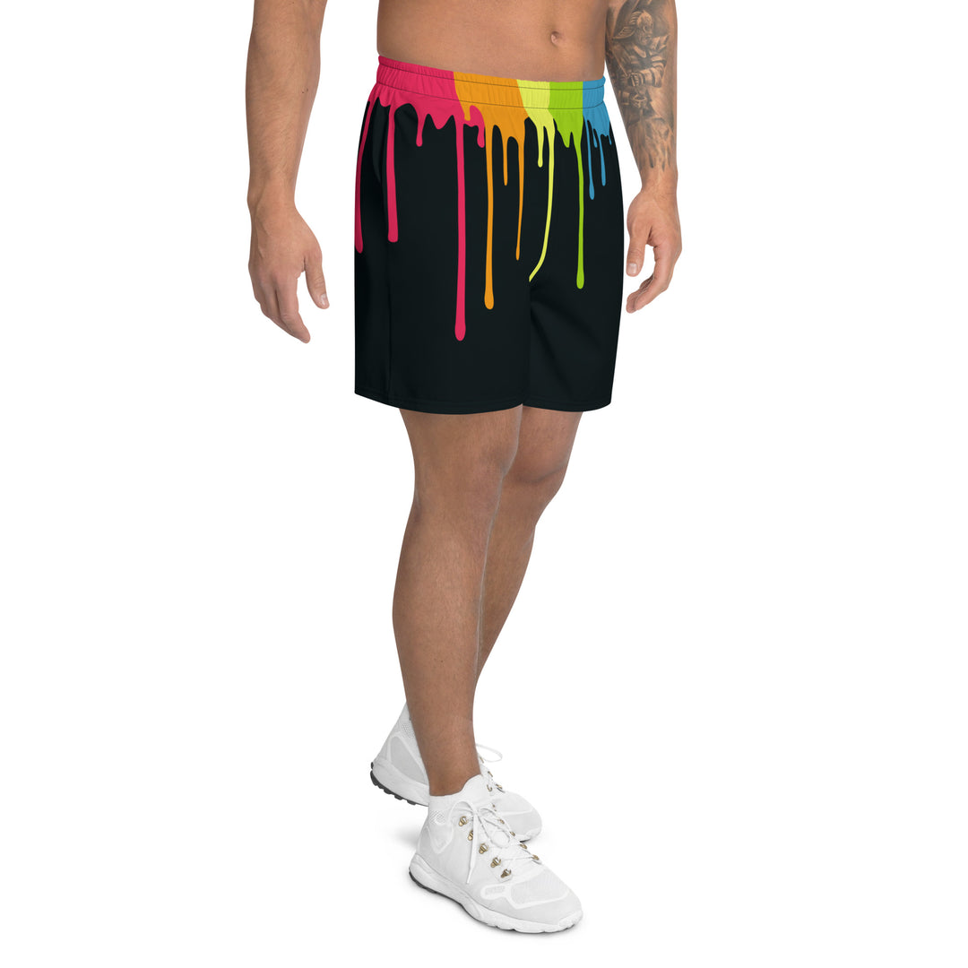 Rainbow Paint Drips Shorts Shorts Long The Rainbow Stores