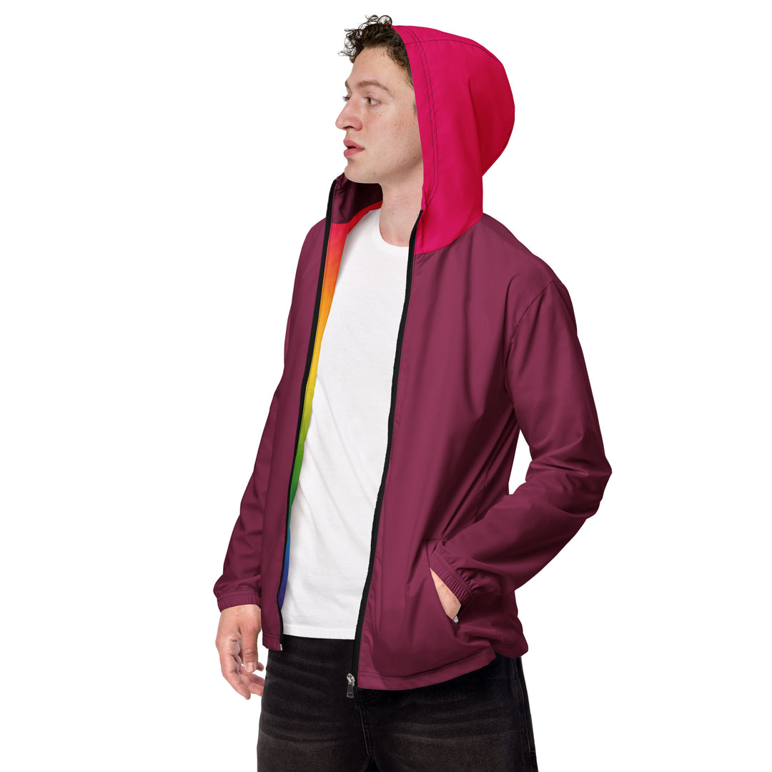 Purple With Raspberry Hood Windbreaker Windbreaker The Rainbow Stores