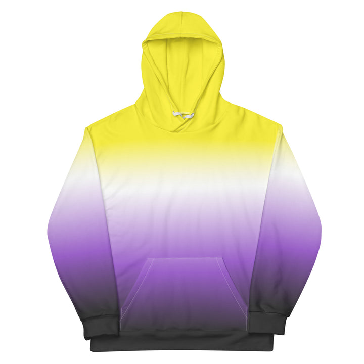 Non Binary Ombre Pride Flag Hoodie Hoodies AOP The Rainbow Stores