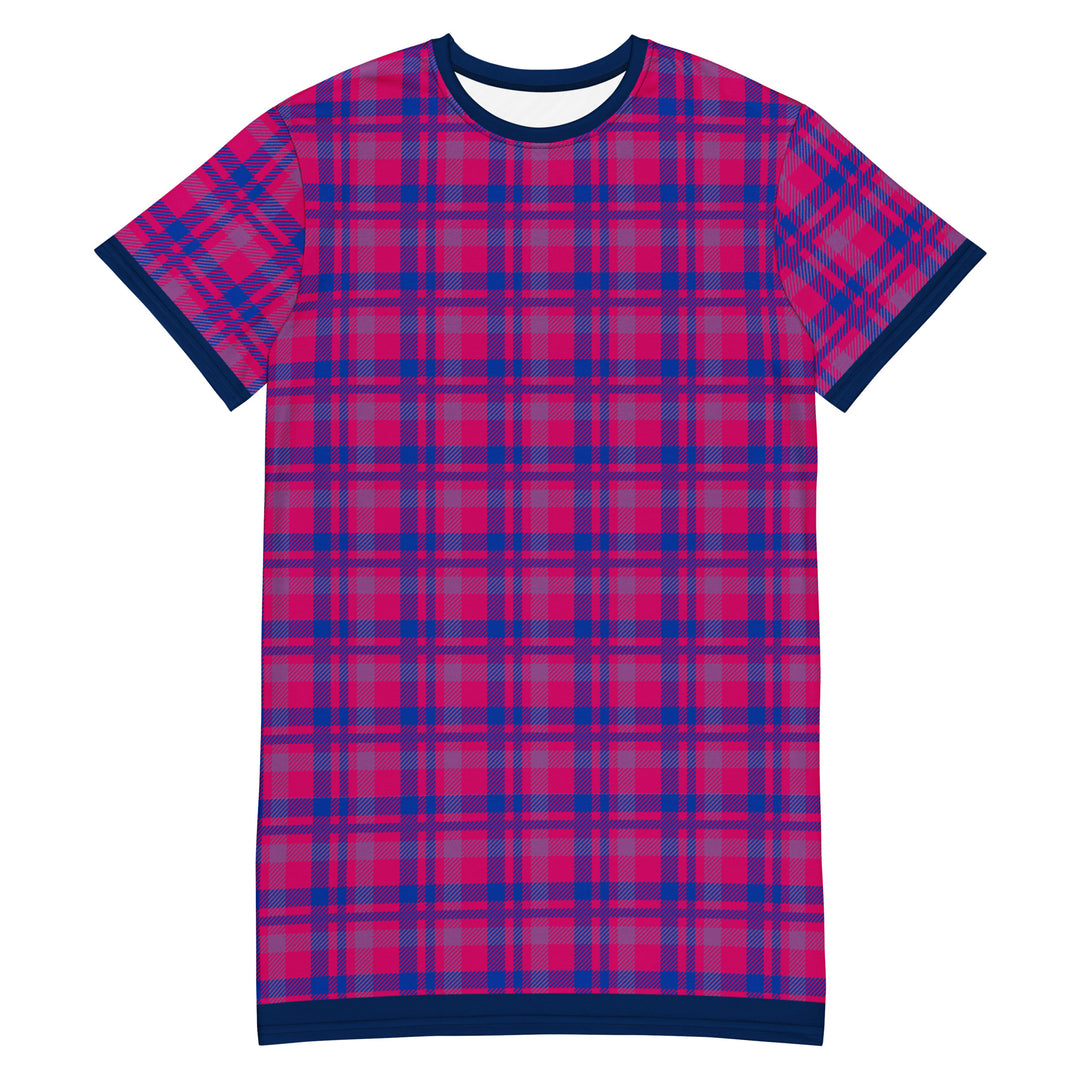 Bisexual Tartan T-shirt Dress Dresses The Rainbow Stores