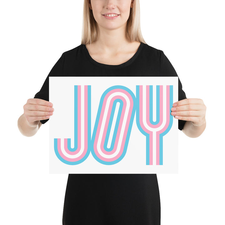 Trans Joy Typeface Art Print Art prints The Rainbow Stores