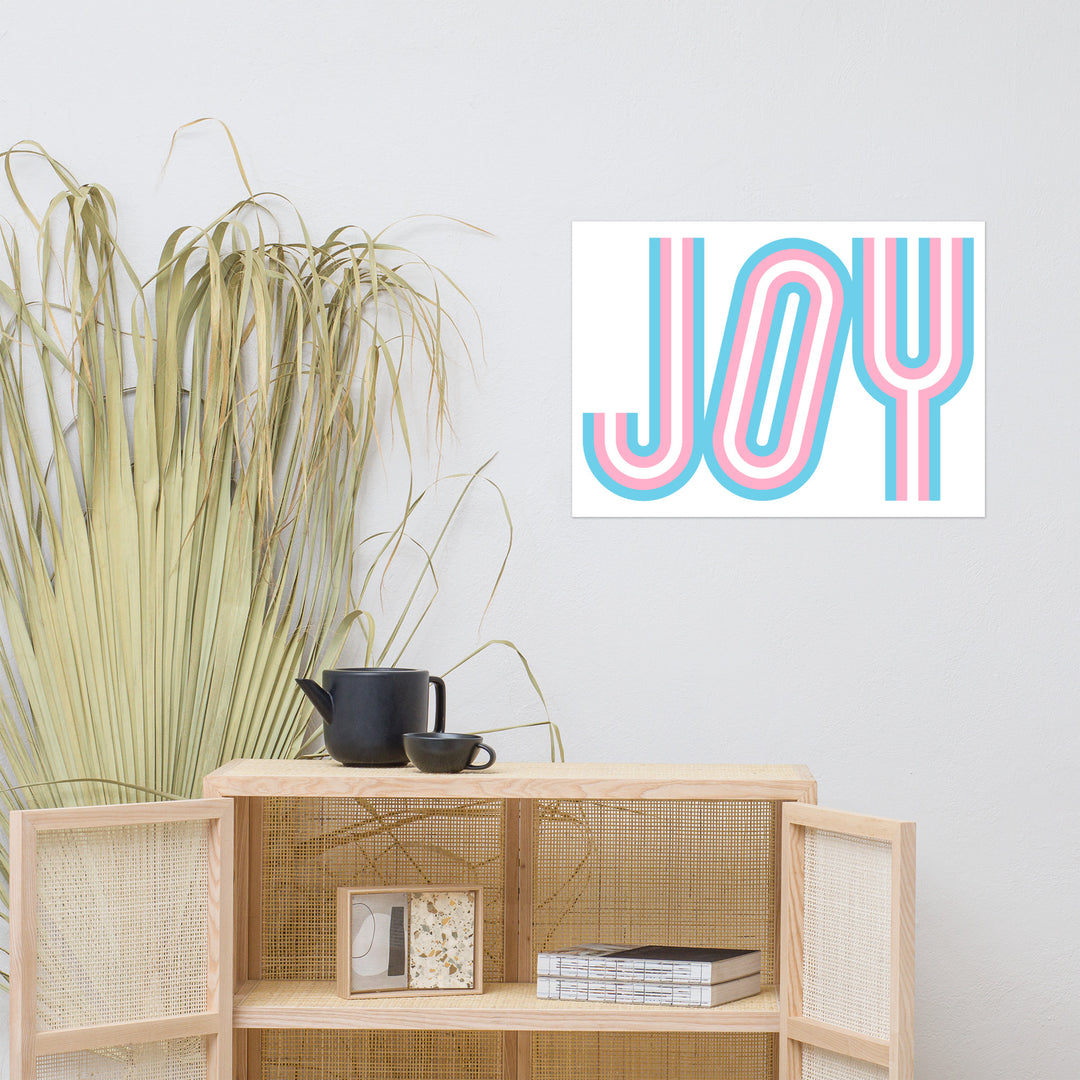 Trans Joy Typeface Art Print Art prints The Rainbow Stores