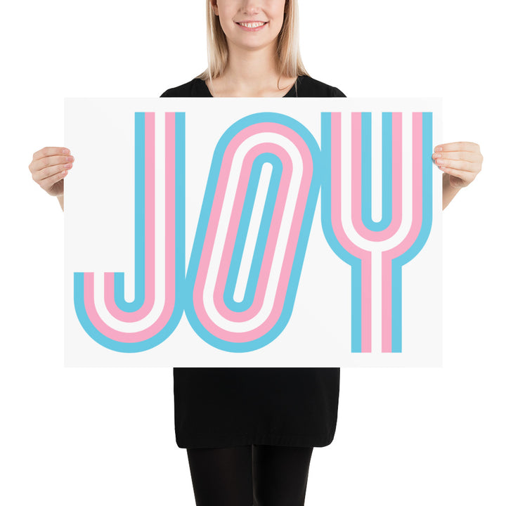 Trans Joy Typeface Art Print Art prints The Rainbow Stores