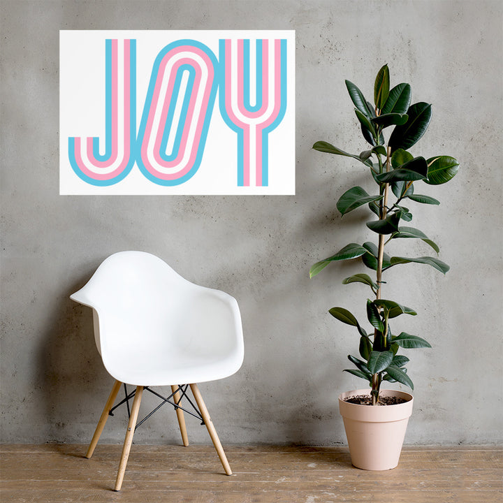 Trans Joy Typeface Art Print Art prints The Rainbow Stores