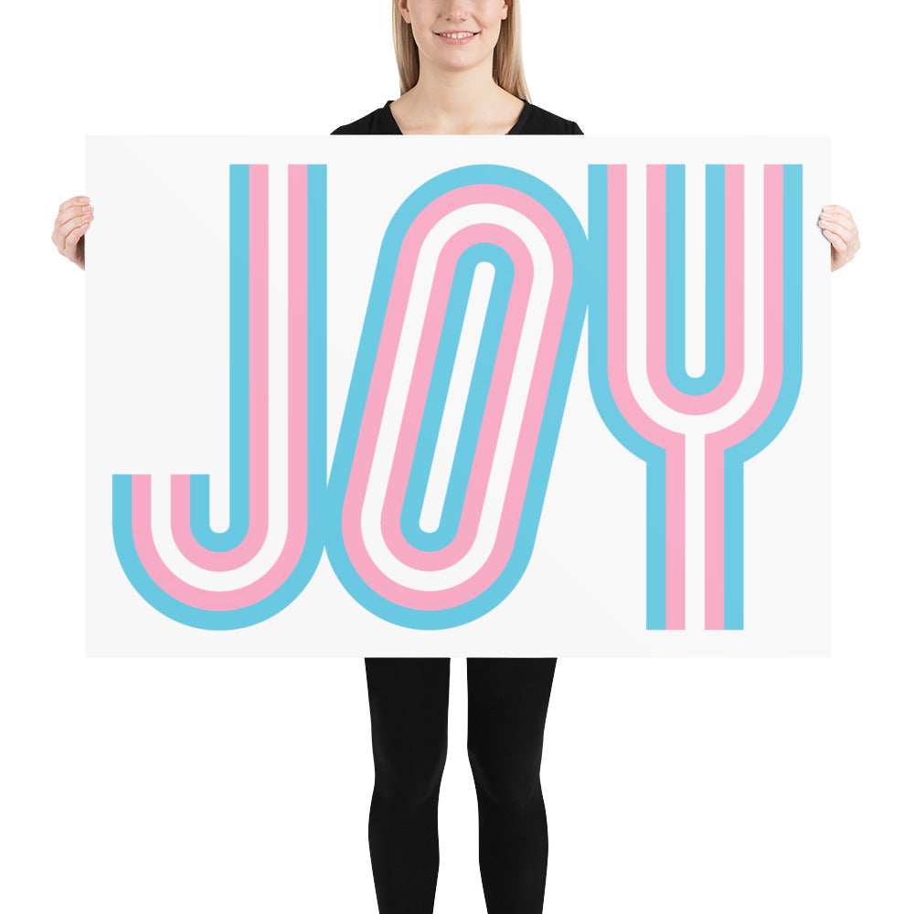 Trans Joy Typeface Art Print Art prints The Rainbow Stores