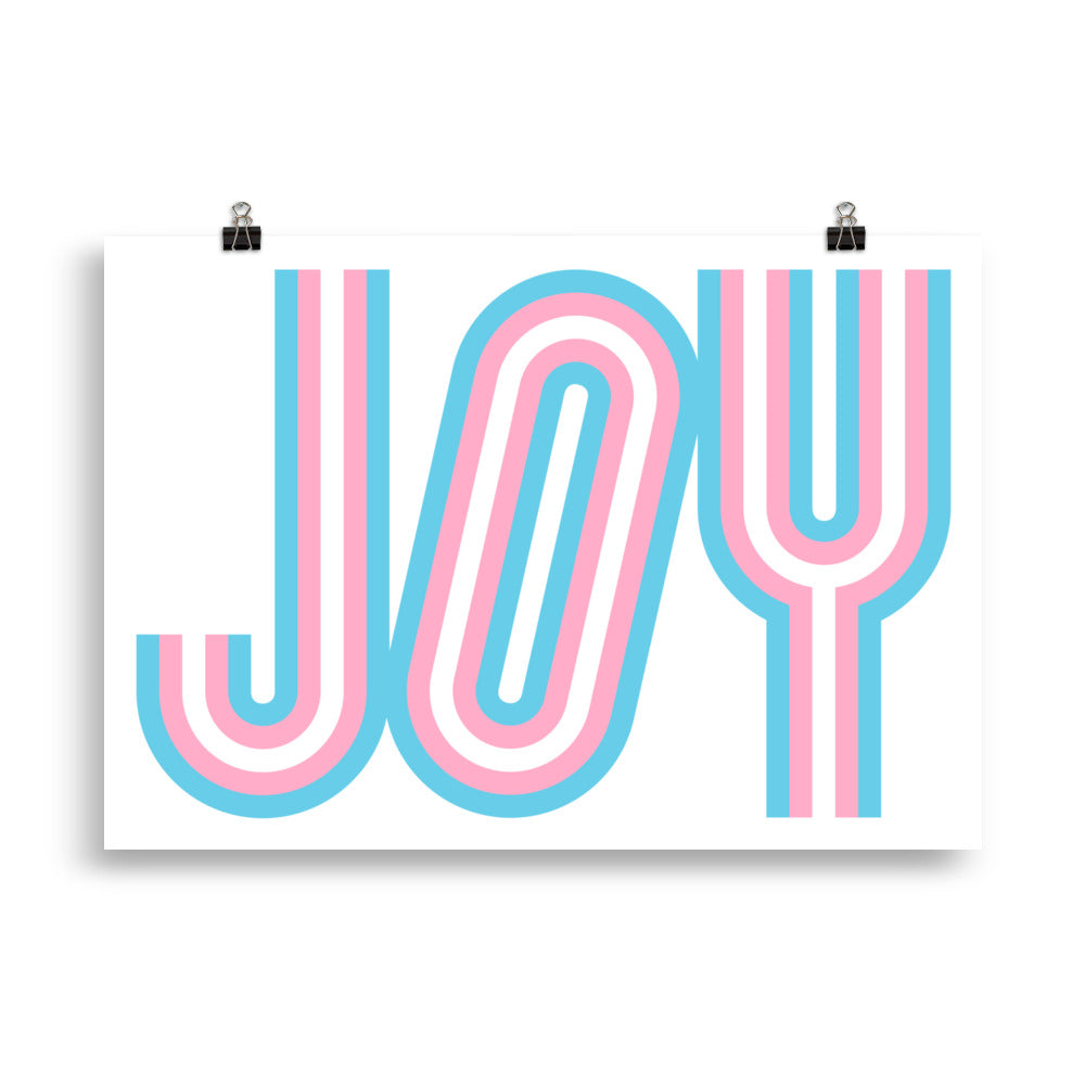 Trans Joy Typeface Art Print Art prints The Rainbow Stores