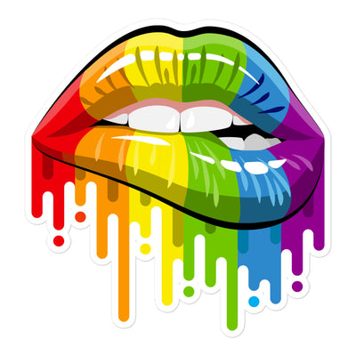 Rainbow Pride Lips Sticker Stickers The Rainbow Stores