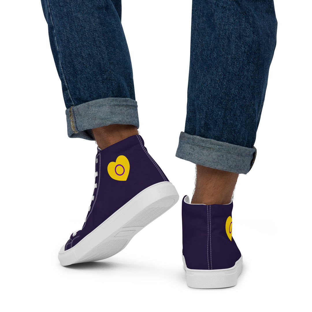 Intersex Pride Heart High Top Trainers (male sizes) High Tops The Rainbow Stores