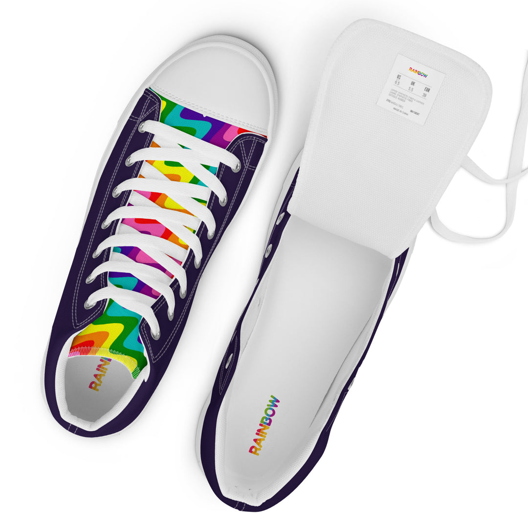 Blue and Original Pride Flag High Top Trainers (male sizes) High Tops The Rainbow Stores