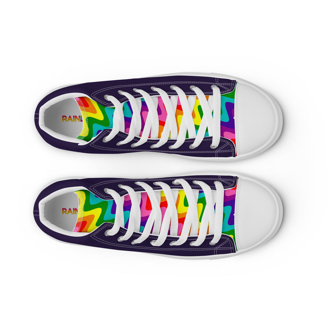 Blue and Original Pride Flag High Top Trainers (male sizes) High Tops The Rainbow Stores