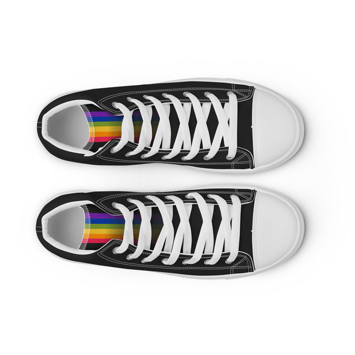 Rainbow Pride Black High Top Trainers (male sizes) High Tops The Rainbow Stores