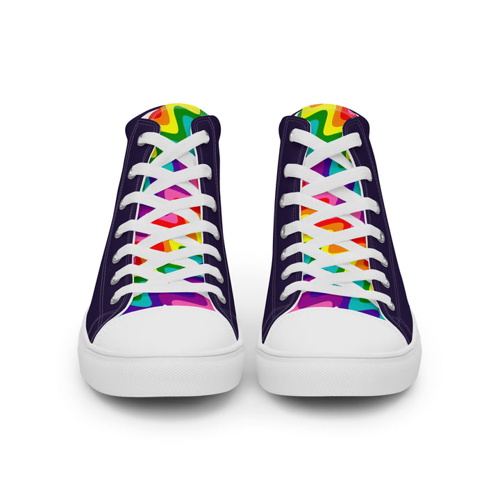 Blue and Original Pride Flag High Top Trainers (male sizes) High Tops The Rainbow Stores