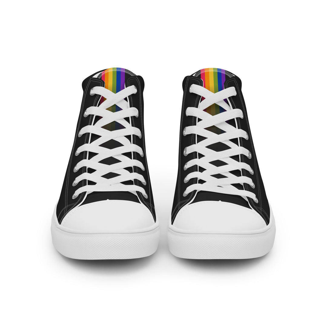 Rainbow Pride Black High Top Trainers (male sizes) High Tops The Rainbow Stores