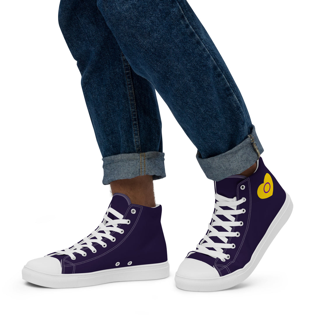 Intersex Pride Heart High Top Trainers (male sizes) High Tops The Rainbow Stores