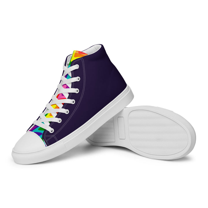 Blue and Original Pride Flag High Top Trainers (male sizes) High Tops The Rainbow Stores