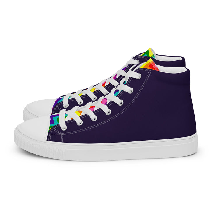 Blue and Original Pride Flag High Top Trainers (male sizes) High Tops The Rainbow Stores