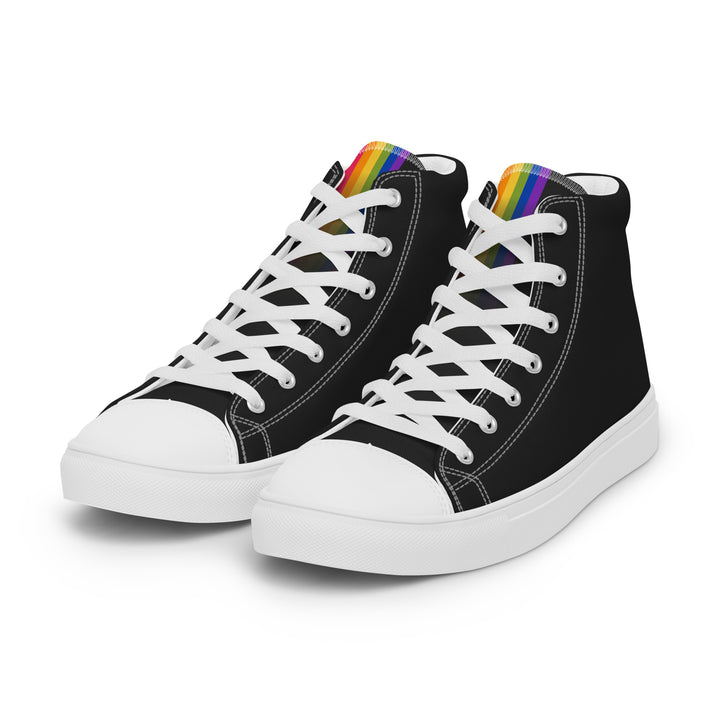 Rainbow Pride Black High Top Trainers (male sizes) High Tops The Rainbow Stores