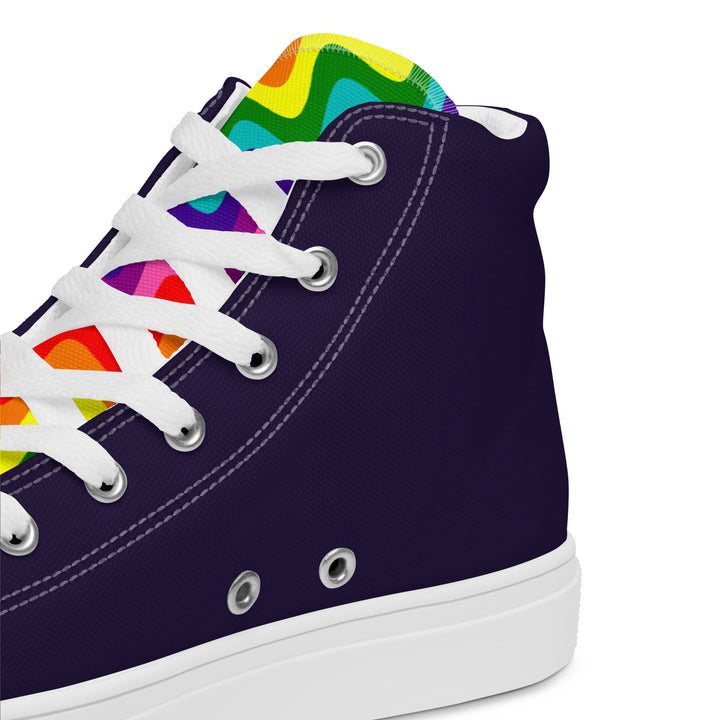 Blue and Original Pride Flag High Top Trainers (male sizes) High Tops The Rainbow Stores