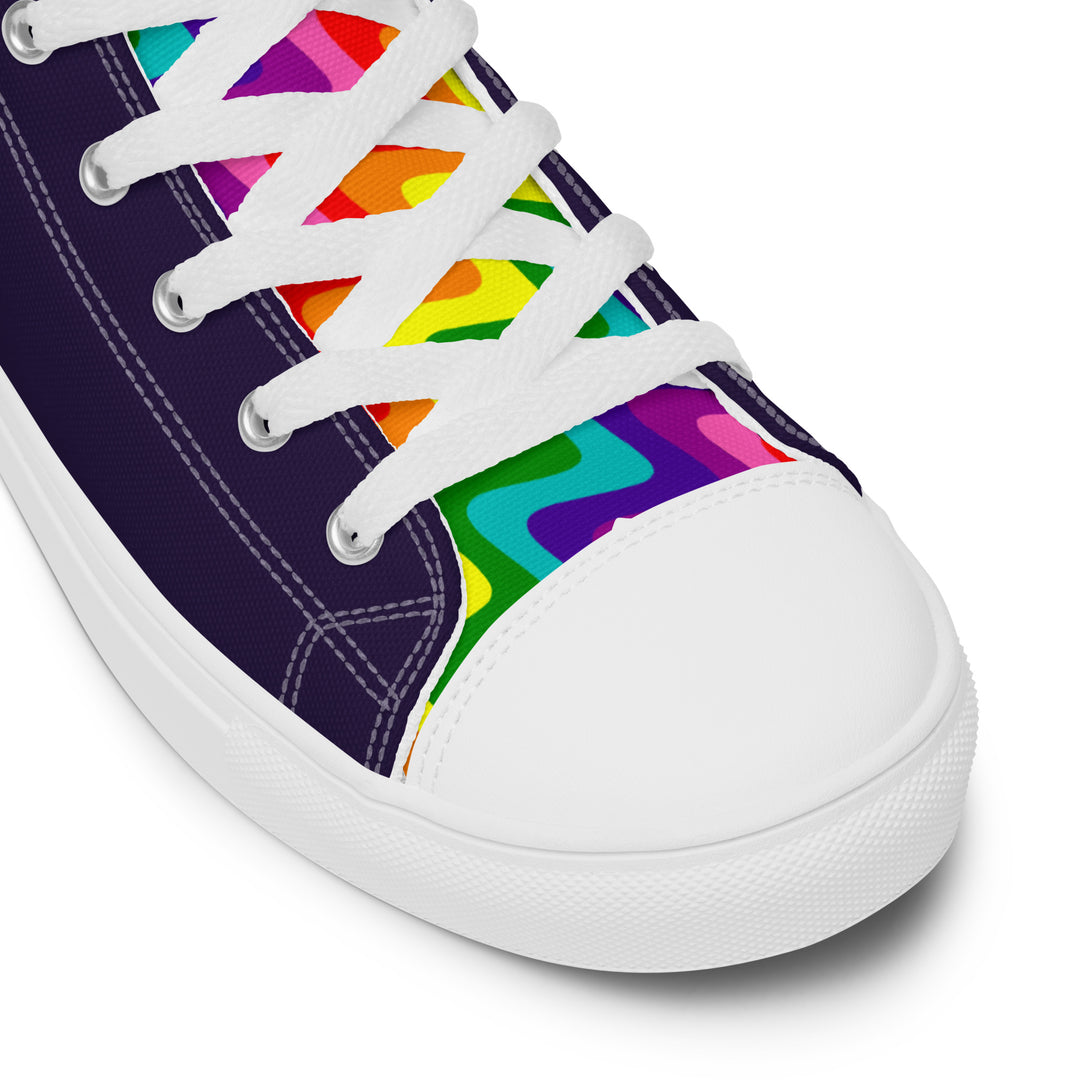 Blue and Original Pride Flag High Top Trainers (male sizes) High Tops The Rainbow Stores