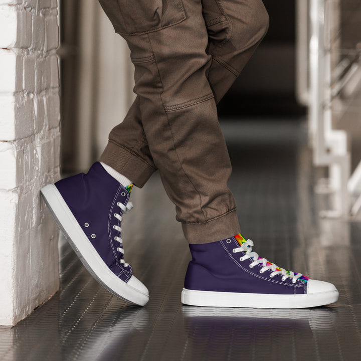 Blue and Original Pride Flag High Top Trainers (male sizes) High Tops The Rainbow Stores