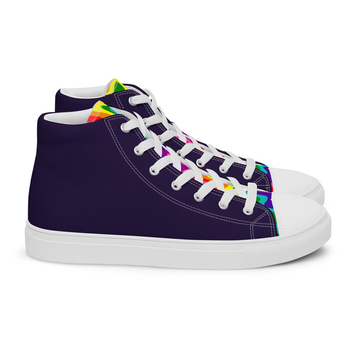 Blue and Original Pride Flag High Top Trainers (male sizes) High Tops The Rainbow Stores