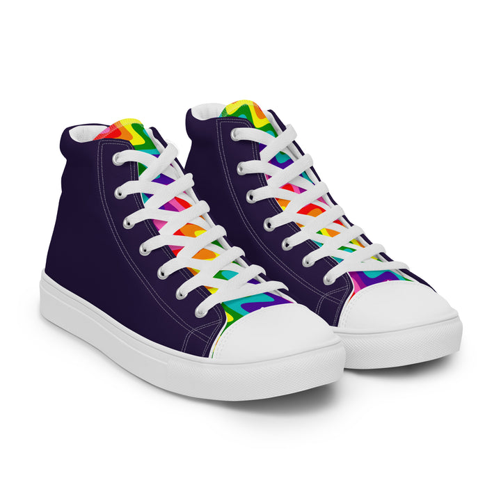 Blue and Original Pride Flag High Top Trainers (male sizes) High Tops The Rainbow Stores