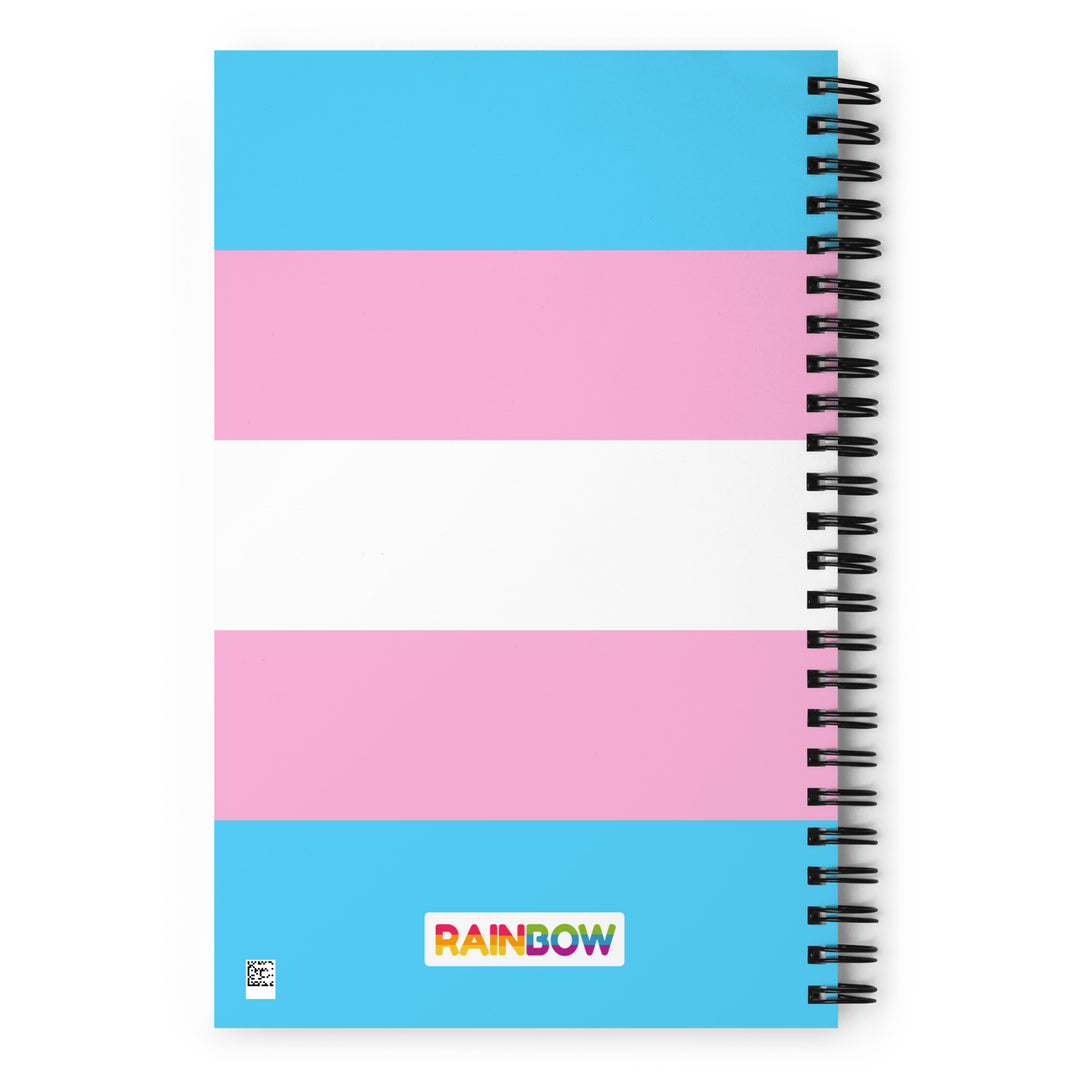 Trans Pride Flag Spiral Notebook Notebooks The Rainbow Stores