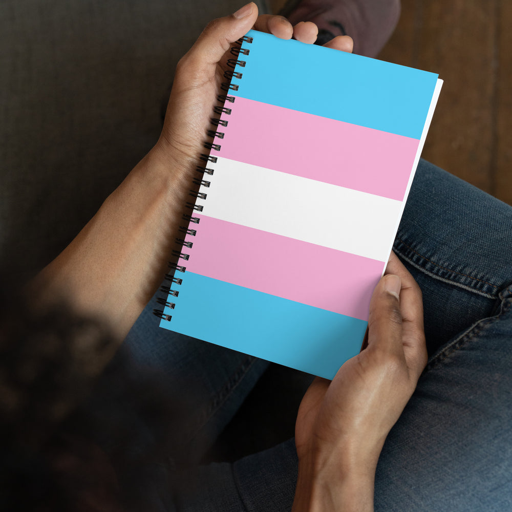 Trans Pride Flag Spiral Notebook Notebooks The Rainbow Stores