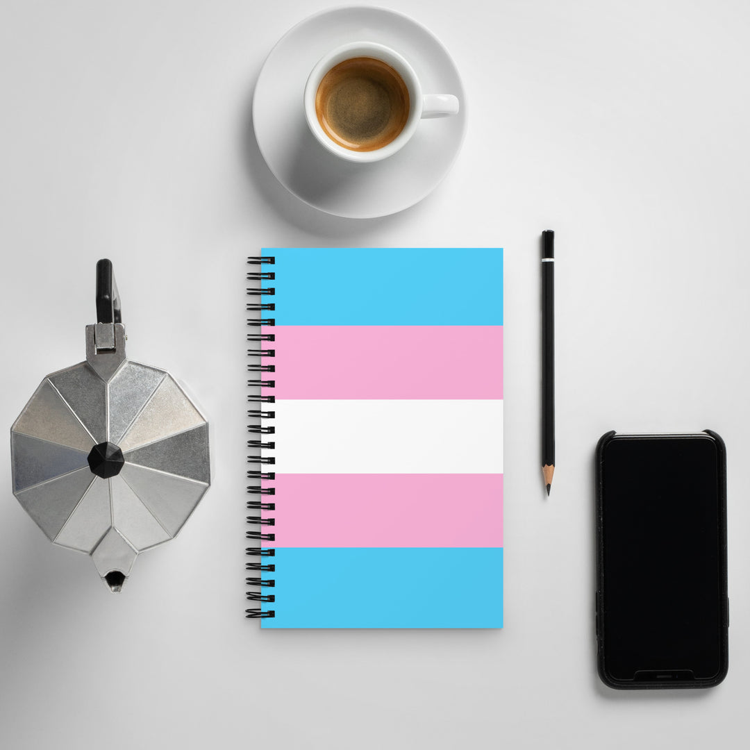 Trans Pride Flag Spiral Notebook Notebooks The Rainbow Stores