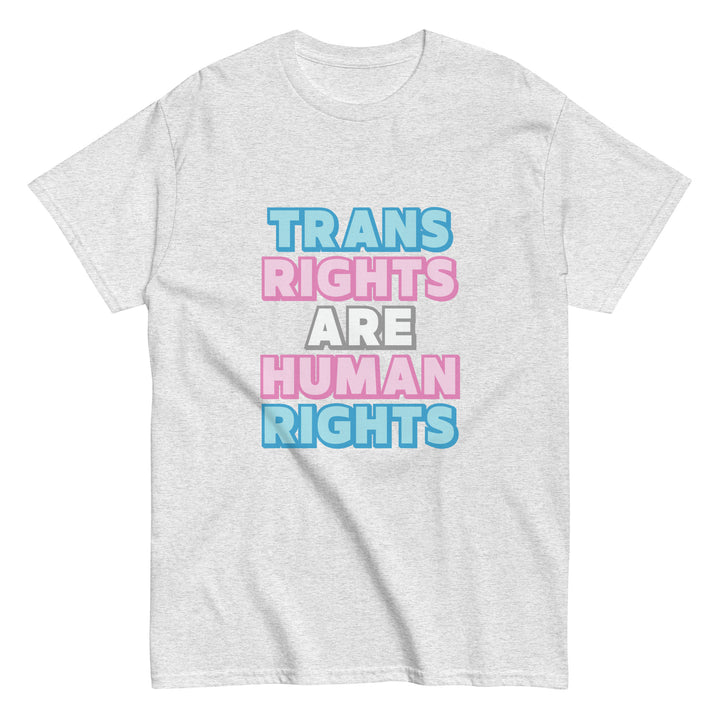 Trans Rights Are Human Rights Shadow Text T-Shirt T-shirts The Rainbow Stores