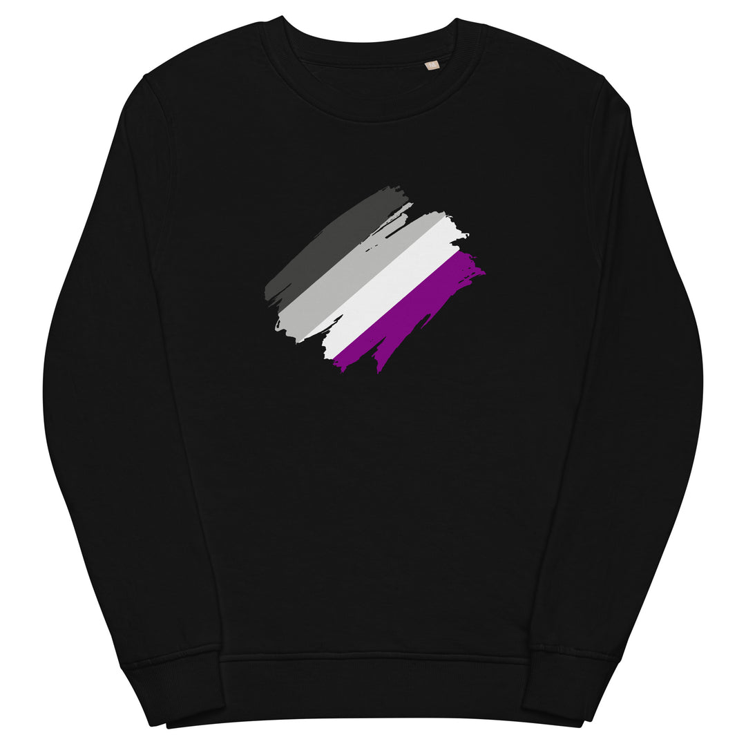 Asexual Pride Brush Strokes Organic Sweatshirt Sweatshirts SOL's The Rainbow Stores