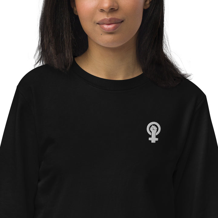 Feminist Symbol Embroidered Organic Sweatshirt Sweatshirts SOL's The Rainbow Stores