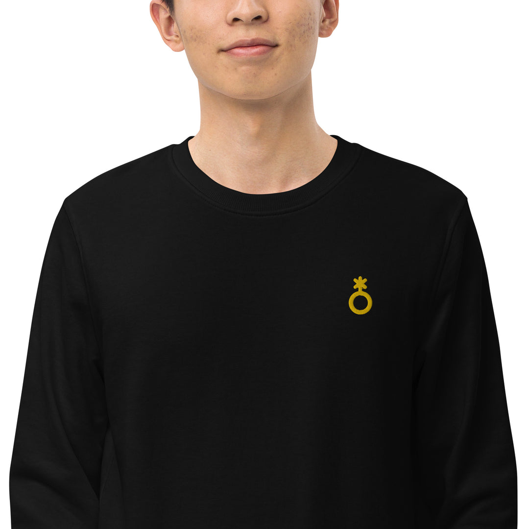 Non-Binary Embroidered Symbol Organic Sweatshirt Sweatshirts SOL's The Rainbow Stores