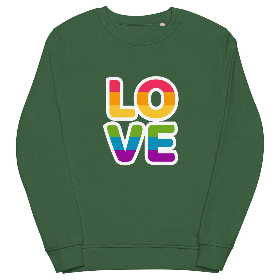 Rainbow Love Organic Sweatshirt Sweatshirts SOL's The Rainbow Stores