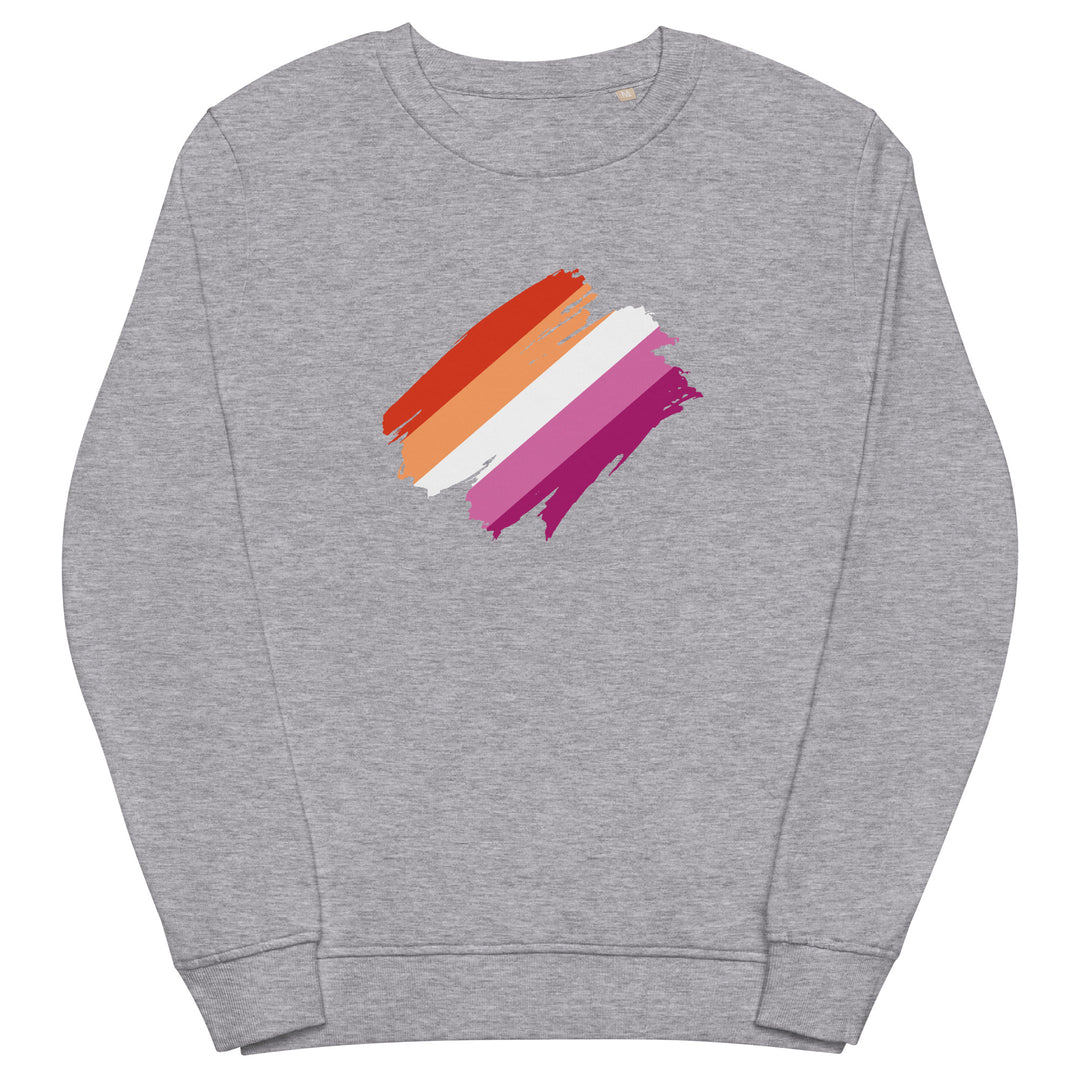 Lesbian Pride Brush Strokes Organic Sweatshirt Sweatshirts SOL's The Rainbow Stores