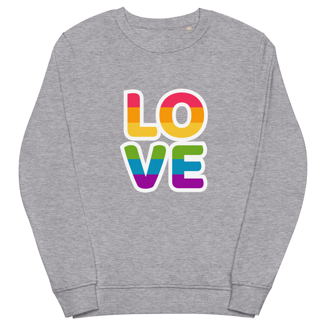 Rainbow Love Organic Sweatshirt Sweatshirts SOL's The Rainbow Stores