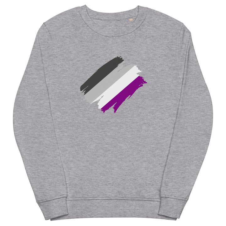 Asexual Pride Brush Strokes Organic Sweatshirt Sweatshirts SOL's The Rainbow Stores