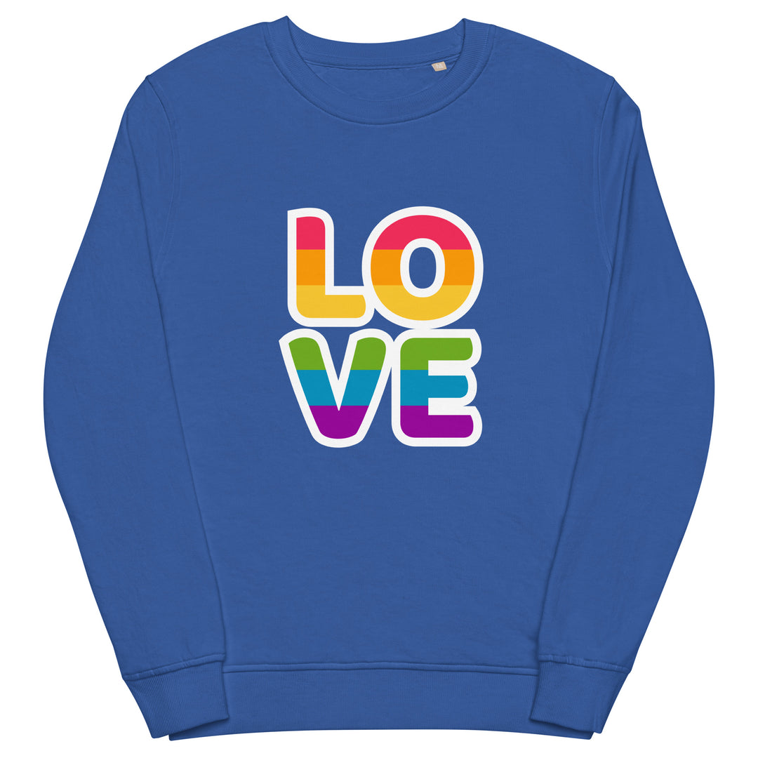 Rainbow Love Organic Sweatshirt Sweatshirts SOL's The Rainbow Stores