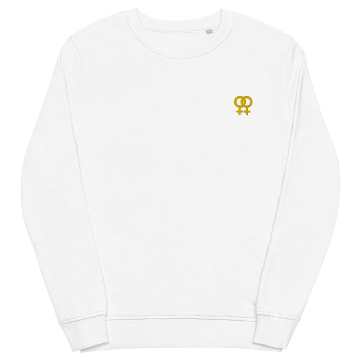 Lesbian Symbol Embroidered Organic Sweatshirt Sweatshirts SOL's The Rainbow Stores